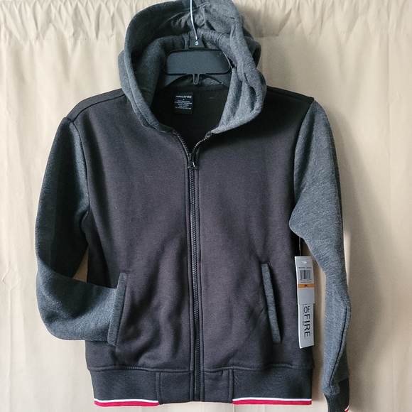 Ring of Fire Other - Ring of Fire Varsity Hooded Full-Zip Jacket Size Small